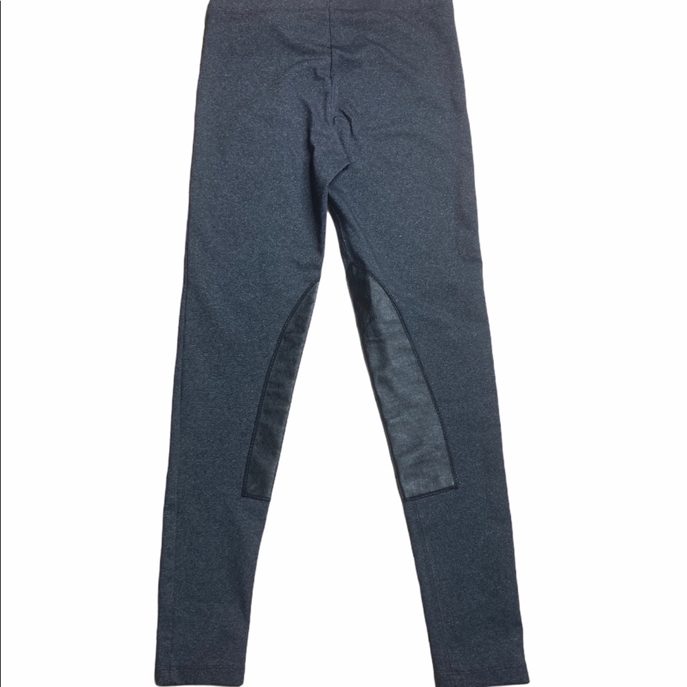 David Lerner Grey faux leather patch leggings S